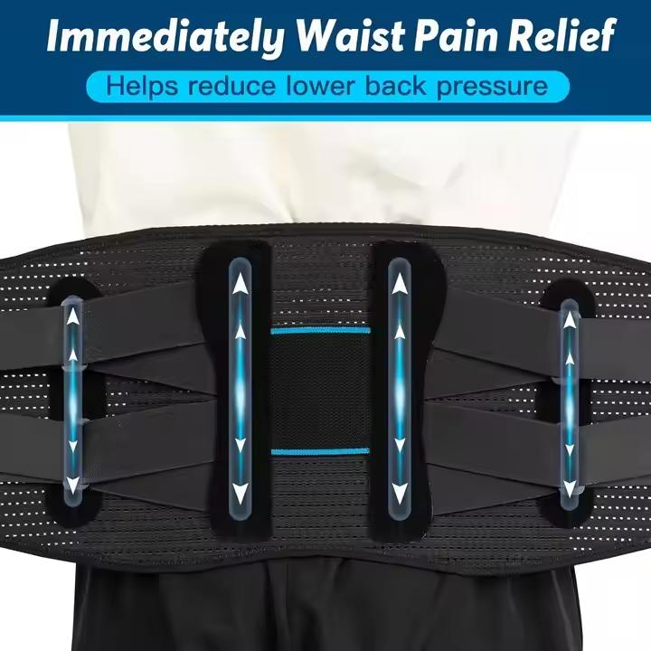 Breathable Elastic Waist Protection Brace XXL Size Free Adjustable Lower Pain Relief Support Lumbar Back Brace