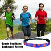 Girls Sports Headband Athletic Hair Band Elastic Headband with Basketball Pattern for Soccer Running Sweatband Sports Accessories