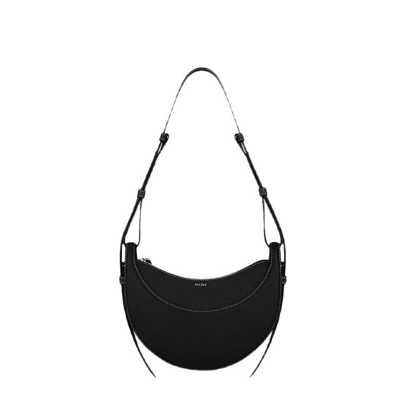 Bolsa de sillín: Diseño Urbano Francés, Cuero Genuino, Bolso de Hombro Único/Bandolera para Mujer