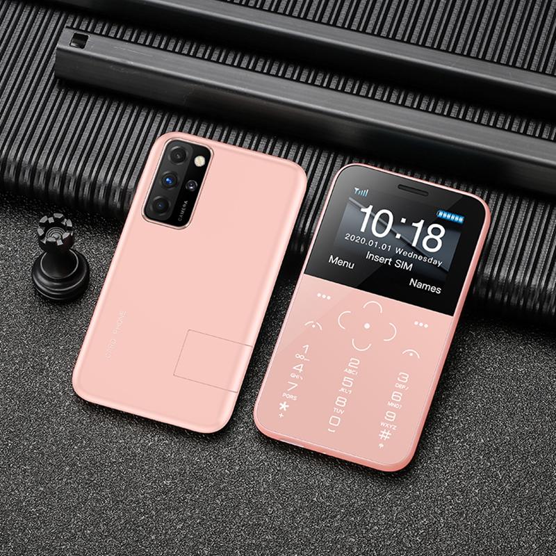 

Нове надходження SOYES S10P Mini Card Phone 2G GSM Cellphone 800mAh Super Small Portable Student Backup Keyboard Mobile Phone рожевий