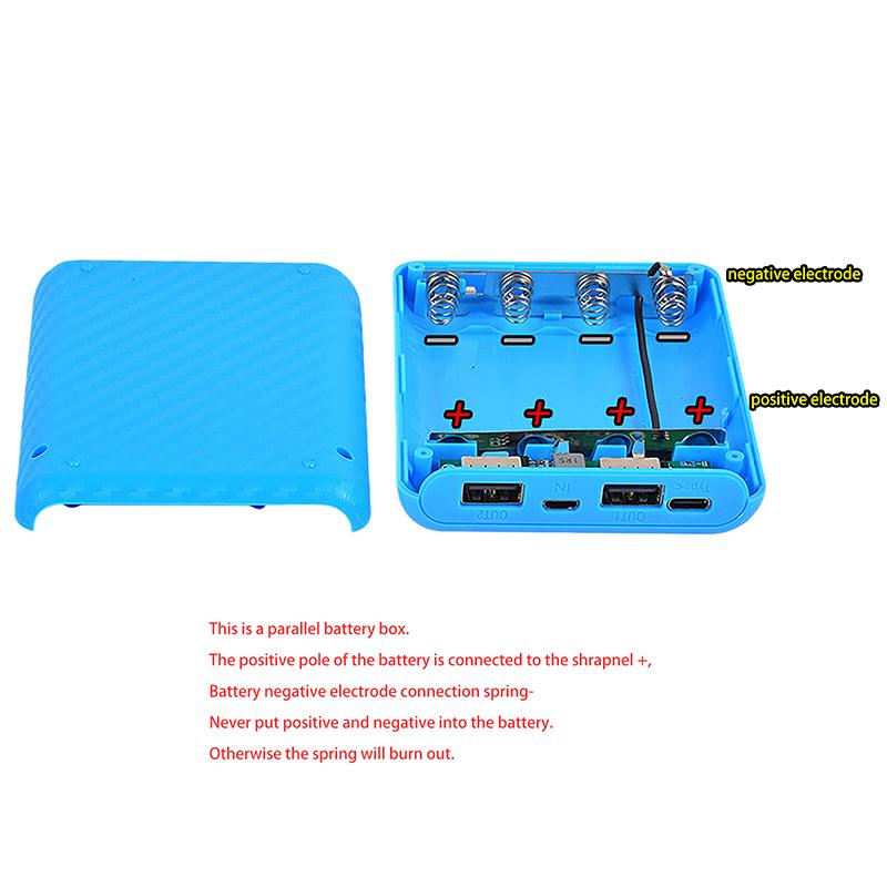 4 Schlitze 18650 Batteriebox Gehäuse DIY Power Set Material Mini Lötloser Netzteilgehäuse Für Zuhause Unterwegs Und Andere Anlässe