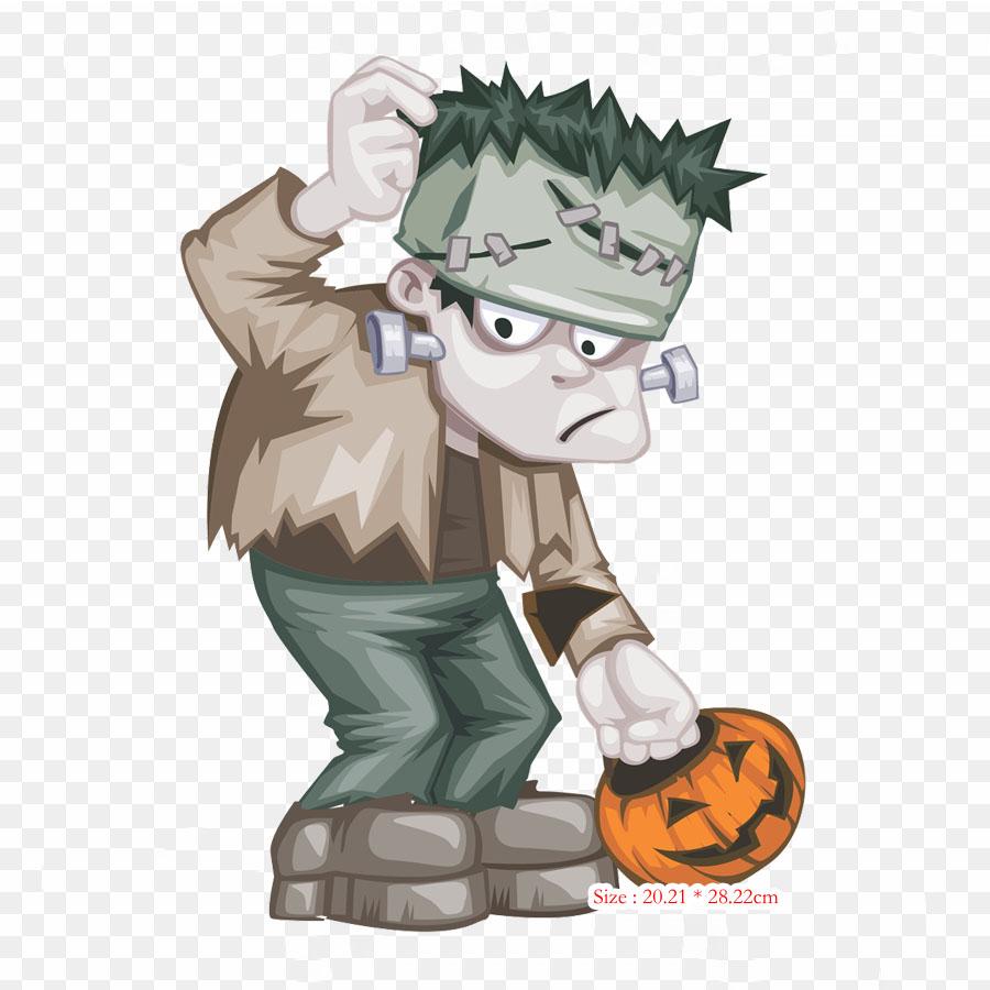Halloween Frame Halloween Iron On Heat Transfer Printing Vinyl Patches Sticker for Clothes DIY Appliques Washable Patches