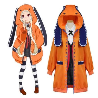 Anime Kakegurui Cosplay Yomotsuki Runa Cosplay Kostüm Mantel Jk Schulmädchen Uniform Kapuzenpullover Halloween Kleid Mädchen Winter Niedlich Stroh