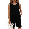 Women's Casual Comfortable Cotton-Linen Sleeveless Set With Pockets