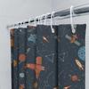 Space Adventure Shower Curtain Outer Space Decor For Bathroom Unique Astronaut And Rocket Design 180 X 240Cm Waterproof Fabric S