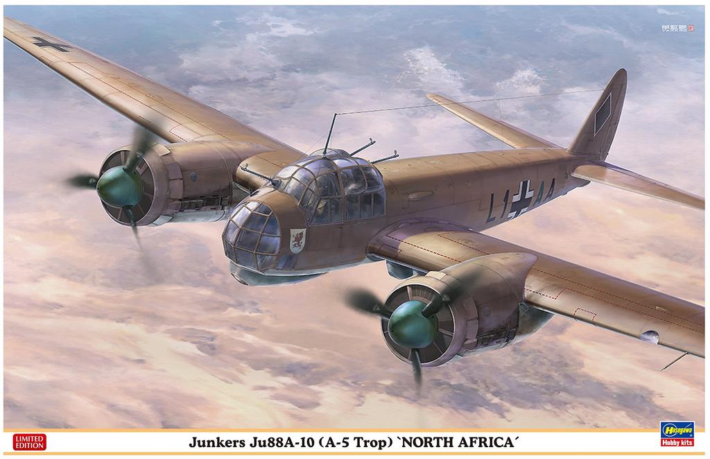 Plastikový model Hasegawa Junkers Severní Afrika 07440 1/48 Ju88A-10