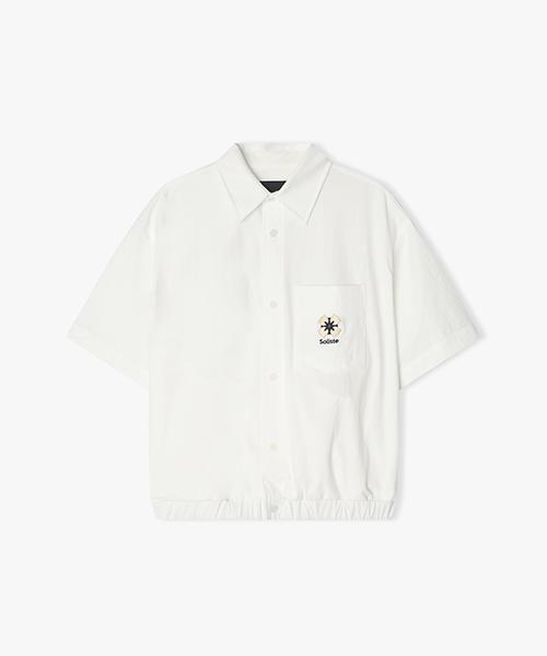 River Classy [25Ss] Llm32509 Ivory Pocket Banding Half Shacket 95