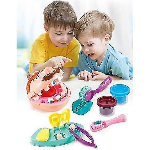 Toy Dough Set For Small Dentists For Children, Drill And Fill Toy Set, Play Dough Set, Play Dough Set