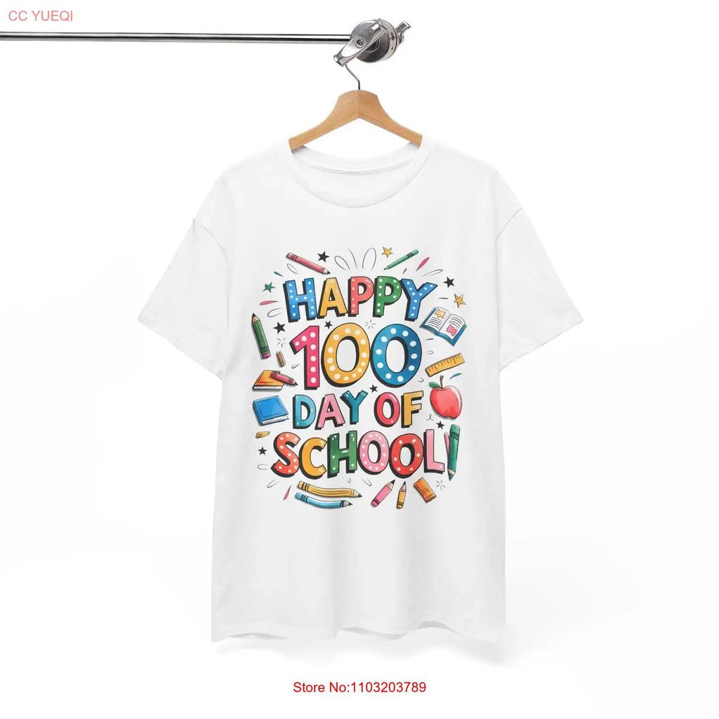 Teachers Make The World Brighter T Shirt Happy 100 Days Of School Vintage Fashion Soft Versatile Comfortable Graphic