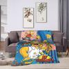 Dynamic Anime Family Vivid Portrait Flannel Blanket The Simpsoned Soft Durable Throw Blanket for Living Room Bedspread Bed Cover