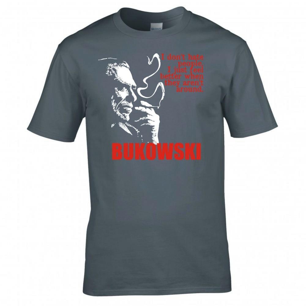 Charles Bukowski Non Odio Le Persone Citazione Maglietta