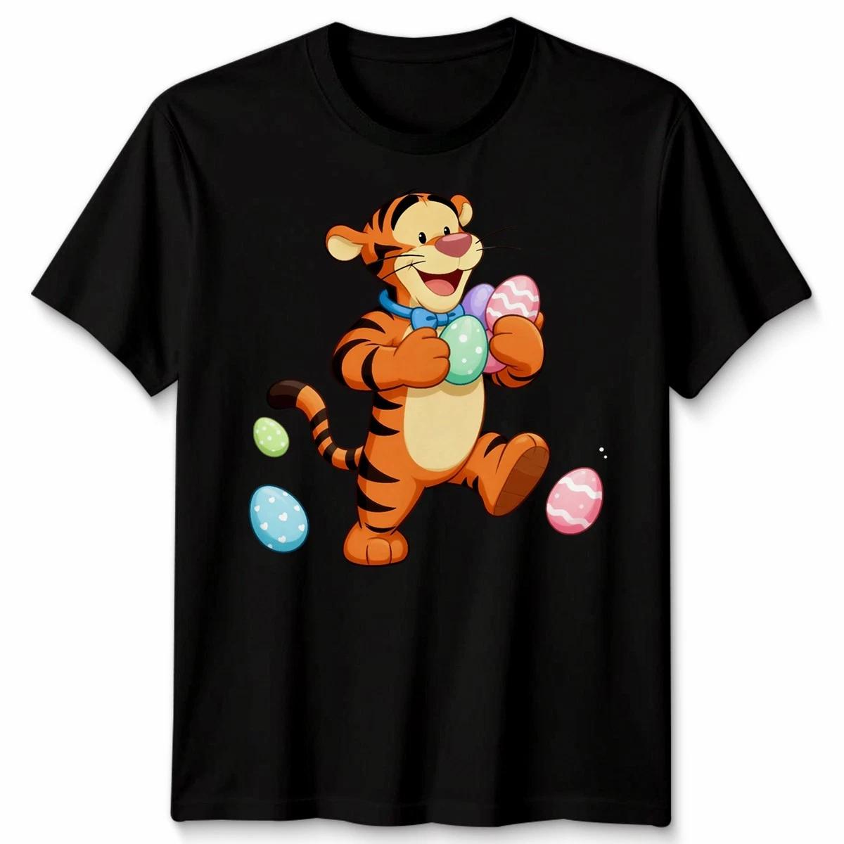 Unisex Winnie The Pooh Tigger Easter Egg Bounce T shirt 4XL