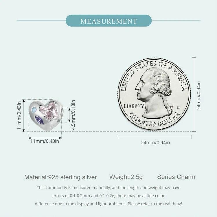 WOSTU 925 Sterling Silver Openable Heart-shaped Balloon Charms Forever Love Pendant Fit Original Bracelet for Valentine's Gift