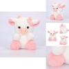 Belle Strawberry Cow Plush Toy Adorable Pink Cow Stuffed Animal