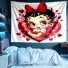 Betty Boop Print Tapestry, Lightweight Wall Hanging, for Bedroom, Dorm, Living Room, Home Art Decor - Birthday Christmas Gift for Friends