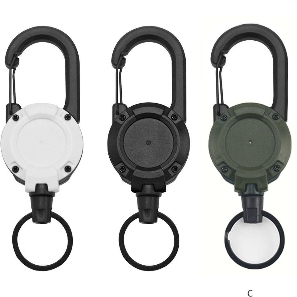 Easy-Pull Buckle Outdoor Camping Buckle Sports Mountaineering Buckle Retractable Keychain Backpack Buckle Steel Wire Multifunctional Anti-Lost Rope