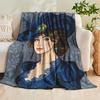 1pc Printed Blanket European Retro Lace Feather Gem Blanket Elegant Leaf Pattern Soft And Comfortable Living Room Bedroom Atmosphere Suitable for All