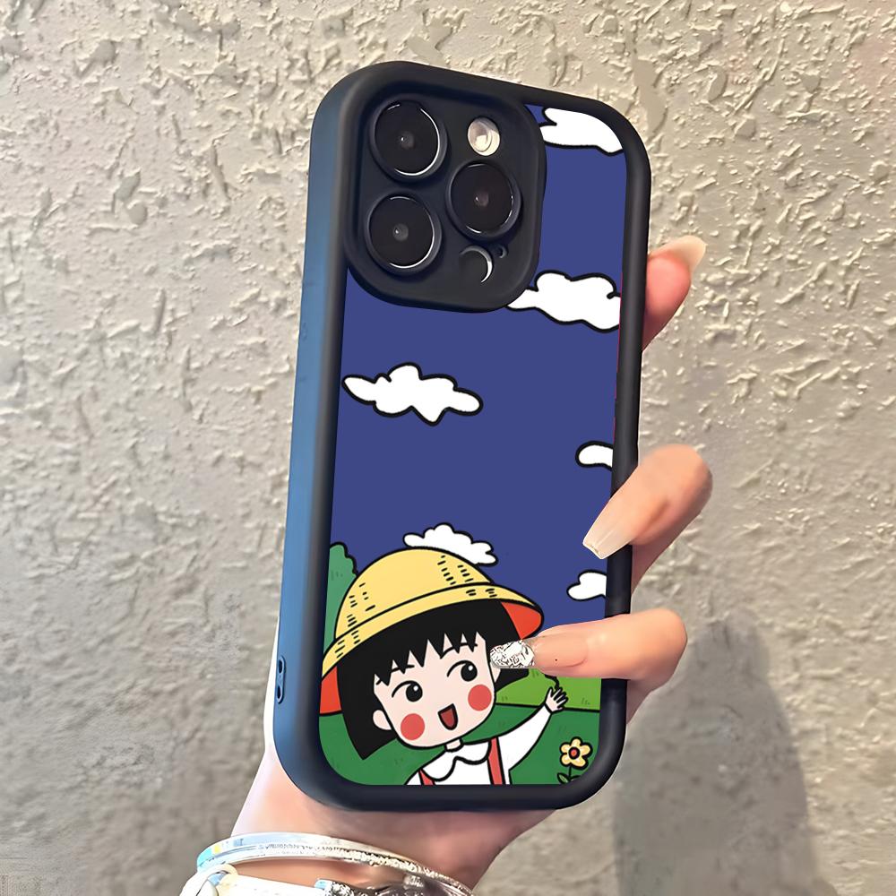 

Chibi Maruko-chan Phone Case For IPhone 17 Pro Max 16 15 14 Pro Max IPhone 13 Pro Max 11 Plus Silicone Cover iPhone 14 Plus