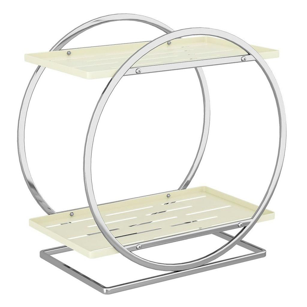 Cosmetic Organizer Double Layer Makeup Storage Rack Vanity Shelf Bathroom Countertop Stand for Skincare