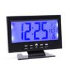 Smart Voice-Control Alarm Clock with Large Screen, Night Light, Thermometer, and Perpetual Calendar