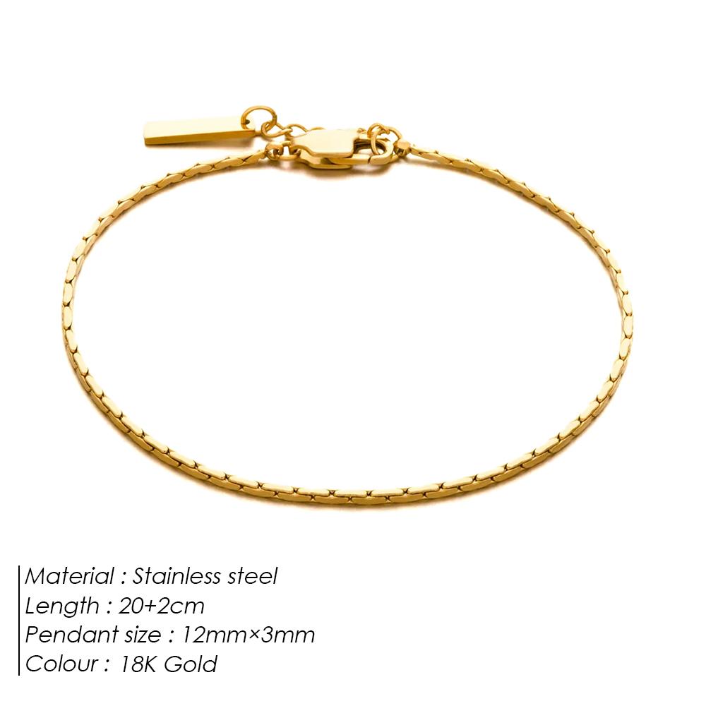 Bracelet Chaîne Fil eManco Tendance Mode Nouveau Personnalisé Hommes Bracelet Or Blanc Sans Perte de Couleur Bijoux de Gros