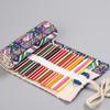 Miyuan Ethnic Style Canvas Roll-up Pencil Case - 12/24/36/48/72 Slots for Colored Pencils