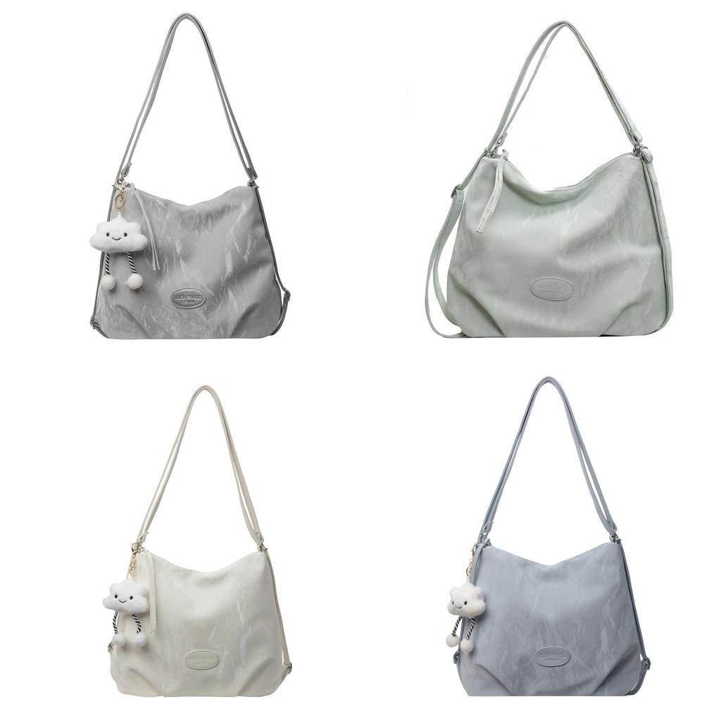 Urban Minimalist Pu Tote Bag With Zipper Pockets For Daily Use