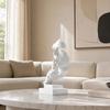 Abstract Faceless Figurine Sculpture, Modern Minimalist Silence Resin Statue, Luxury Black Gold Home Decor for Office Desk Living Room Bookshelf,