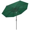 3 Layer Green Sun Umbrella with Aluminum Pole 3 M
