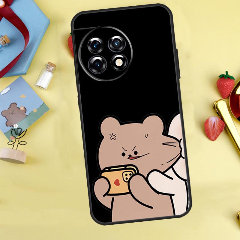 Funny Animal Dog Cats Tiger Couple Case For OnePlus 15 13 12 11 10 9 13T 13R 12R 10R 10T 8T Nord 5 CE 4 3 2 Lite N20 N30 Cover