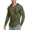 Men's Hoodie Solid Color Zipper Pocket Sports