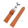 Smooth Calfskin Leather Watch Band 20mm 22mm Straps Stainless Steel Butterfly Buckle Leather Bracelet Black Brown Wristband Belt