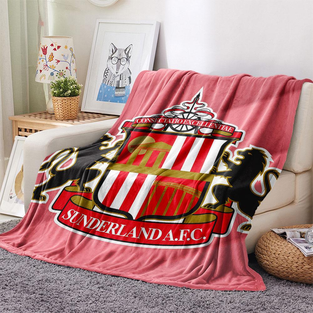 1PC Sunderland A .F Patterned Flannel Blanket Suitable For All Seasons for Home Decor Warmth and Comfort Gifts Holiday Present