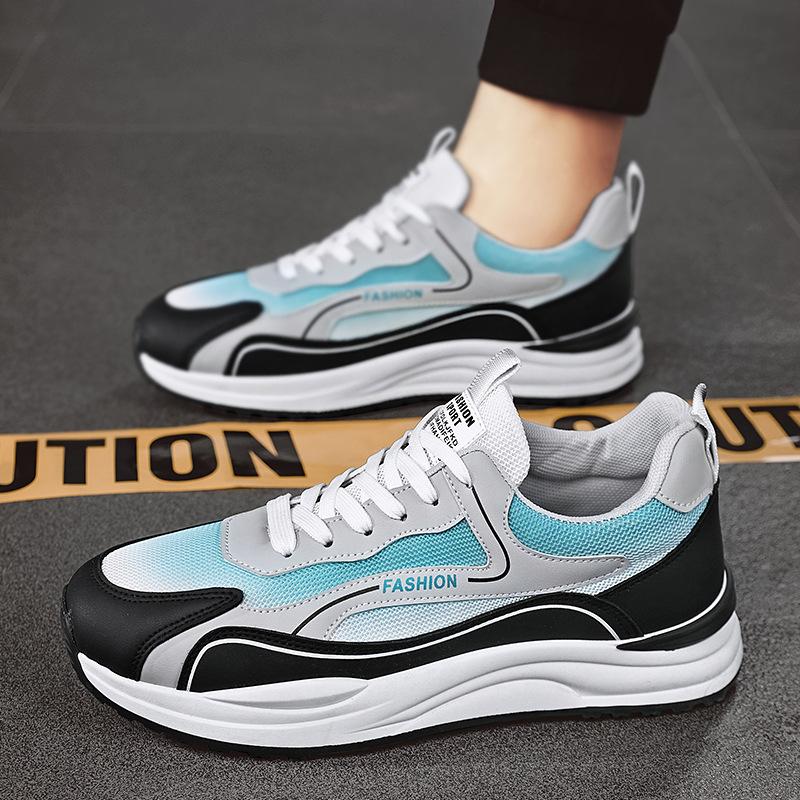 

Summer men s shoes new teen student sports shoes breathable mesh thick-soled Forrest Gump shoes casual dad shoes 44