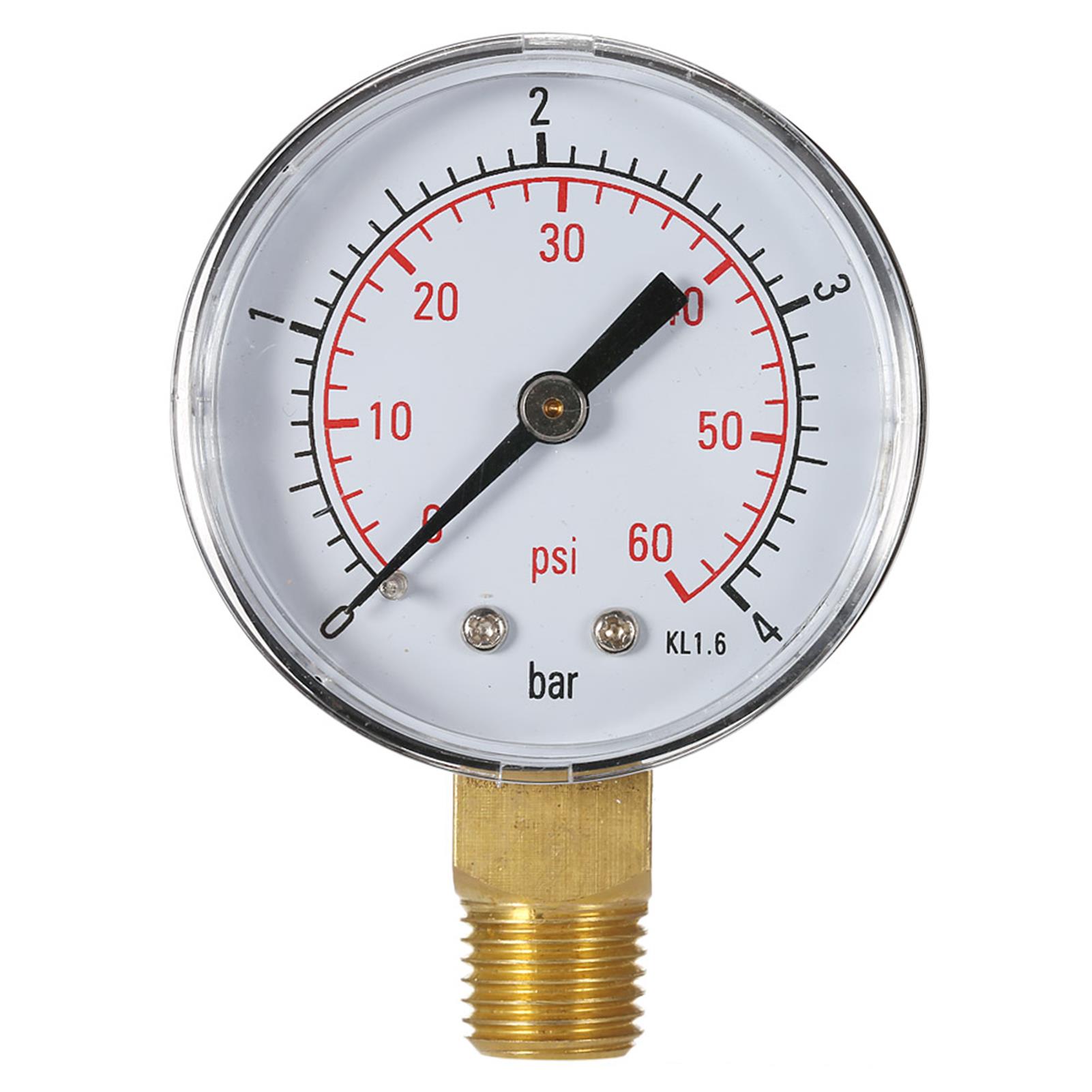 

50mm Pool Filter Water Pressure Hydraulic Pressure Gauge Meter Manometer 1/4 NPT Thread Air Pressure Meter Glycerin Filled