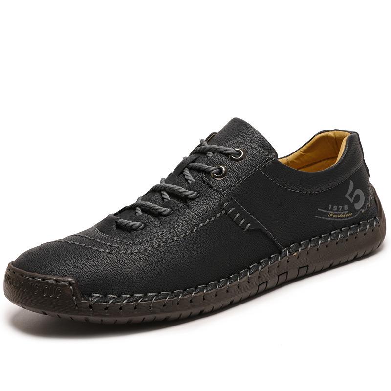 Cross-Border Plus Size Men's Breathable Leather Sports Casual Shoes