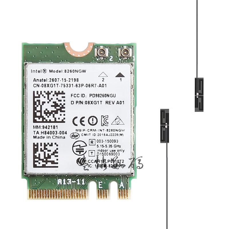 Original 8260AC 8260NGW Dual-Band Gigabit Wireless Network Card, 1200Mbps, Bluetooth 4.2, M.2/NGFF.