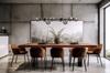 Siena Black Hanging Lamp 8-Flat Graphite Lampshade E14