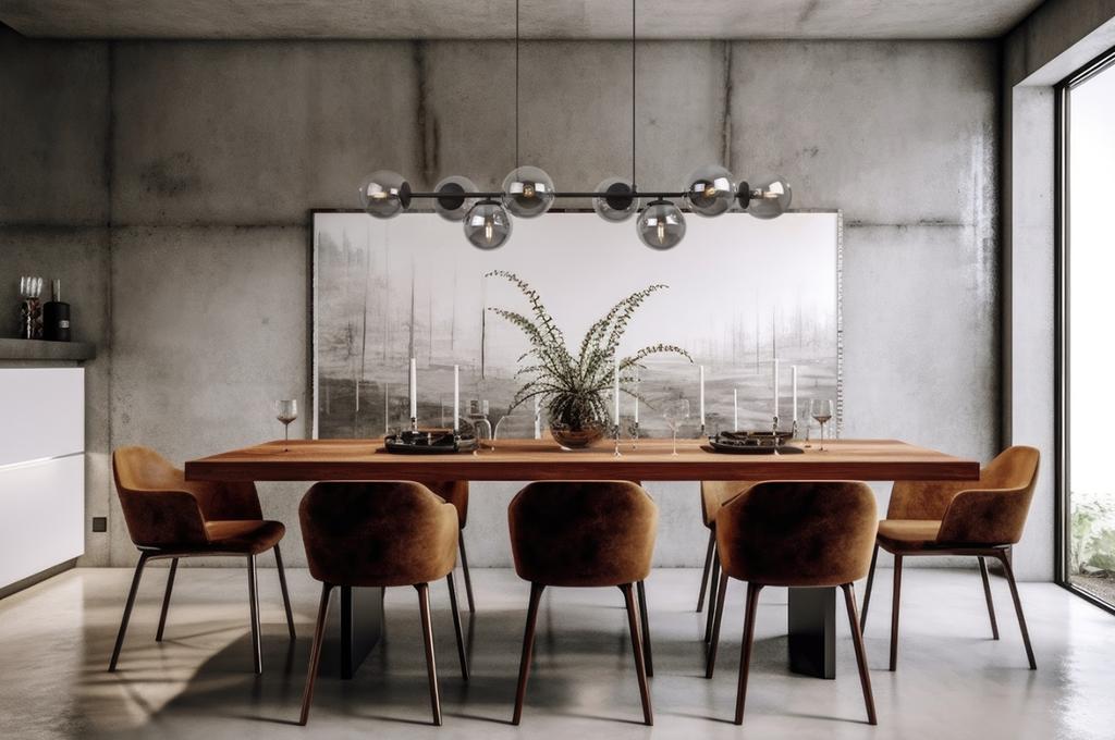 Siena Black Hanging Lamp 8-Flat Graphite Lampshade E14