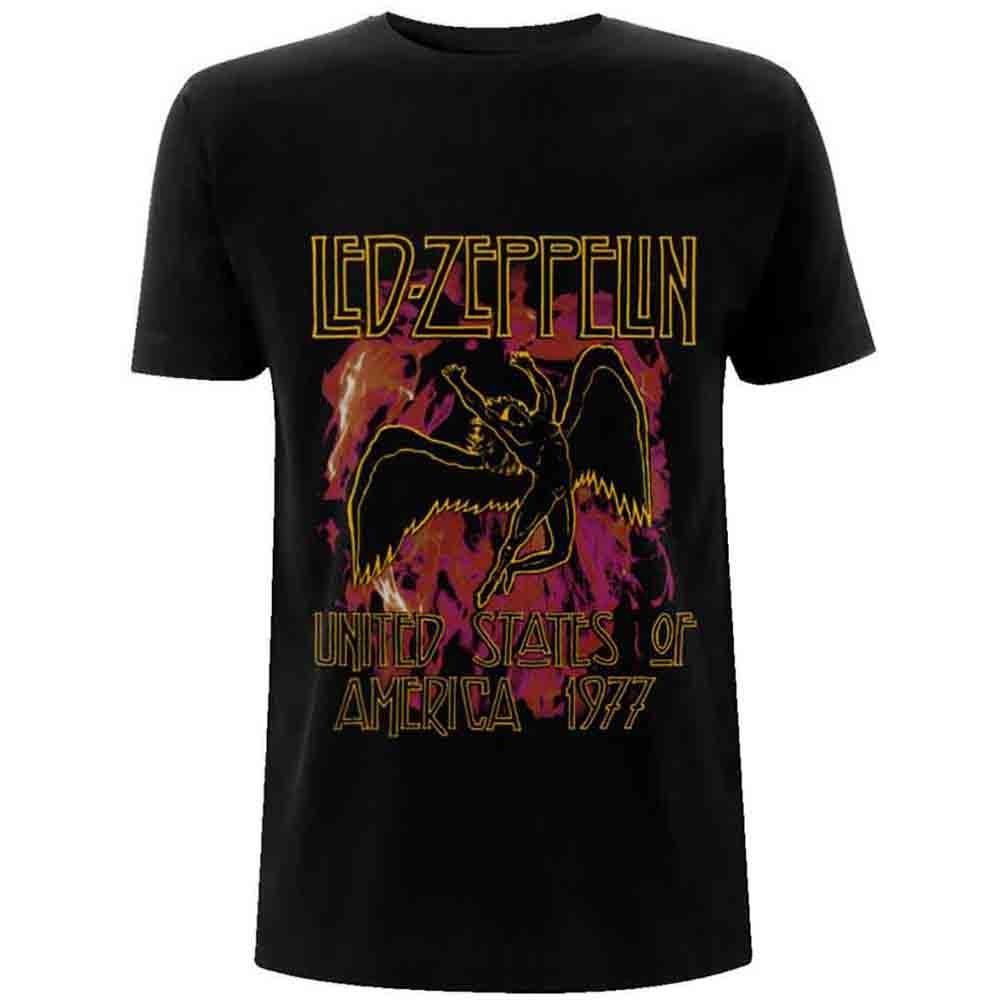 Led Zeppelin Black Flames T Shirt XXXL