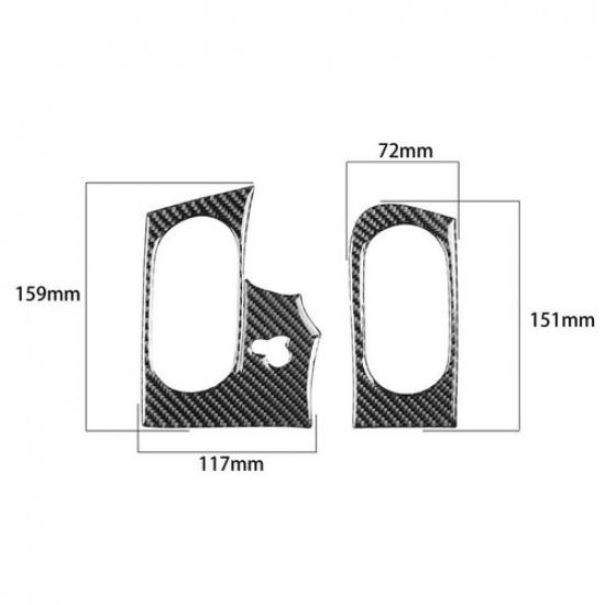 Carbon Fiber Interior Front Air Vent Cover Trim For Chevrolet Corvette C6 05-13