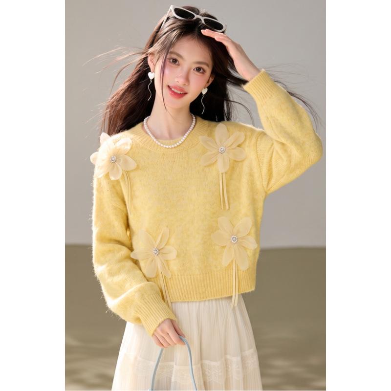 2026 Floral Long-Sleeve Anti-Aging Warm Sweater