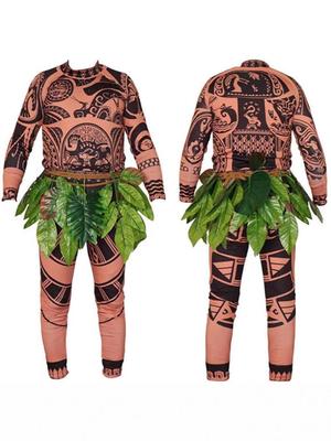 Moana and Maui Cosplay Costume Set for Halloween