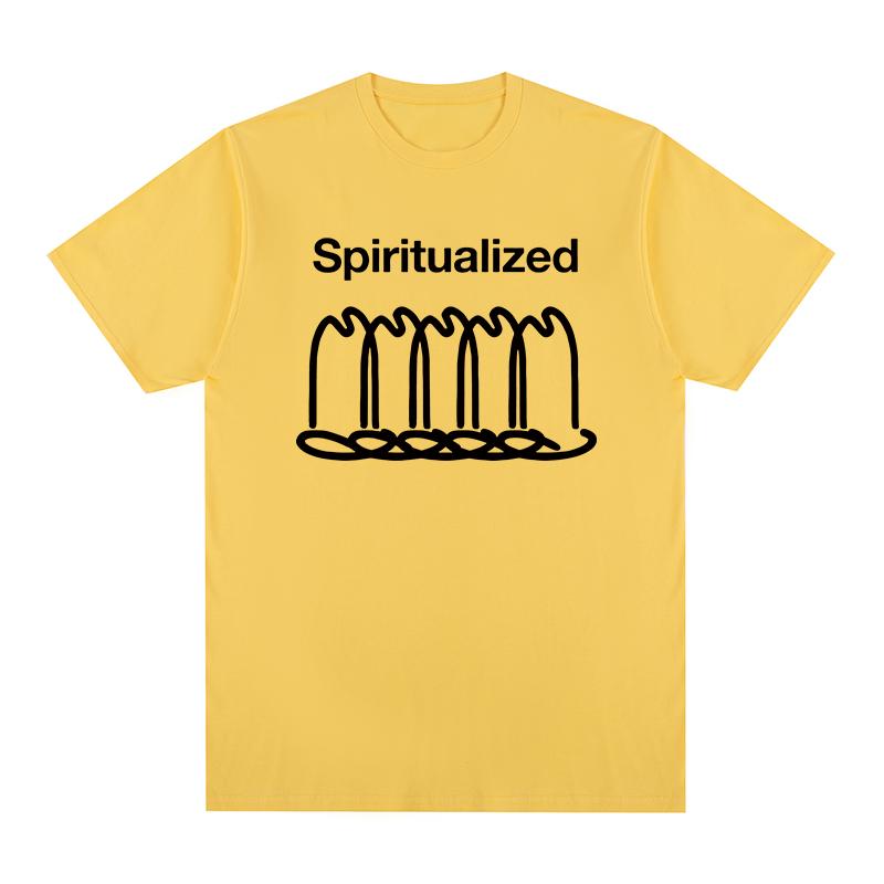 spiritualized Vintage Tshirt Graphic YK Idea Casual Cotton Unisex T shirt New Tee Tshirt Womens Tops