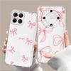 Pink And Red Bow Heart Soft Phone Cover Case for Honor X9b X9a X8a X8b X7b X8 90 Lite