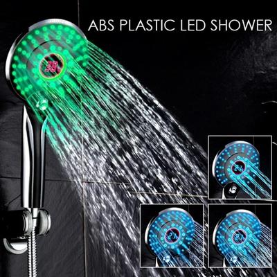 Temperature Sensor 3 Colors Led Faucet Water Power Luminous Shower Sprayers  Bathroom Accessories