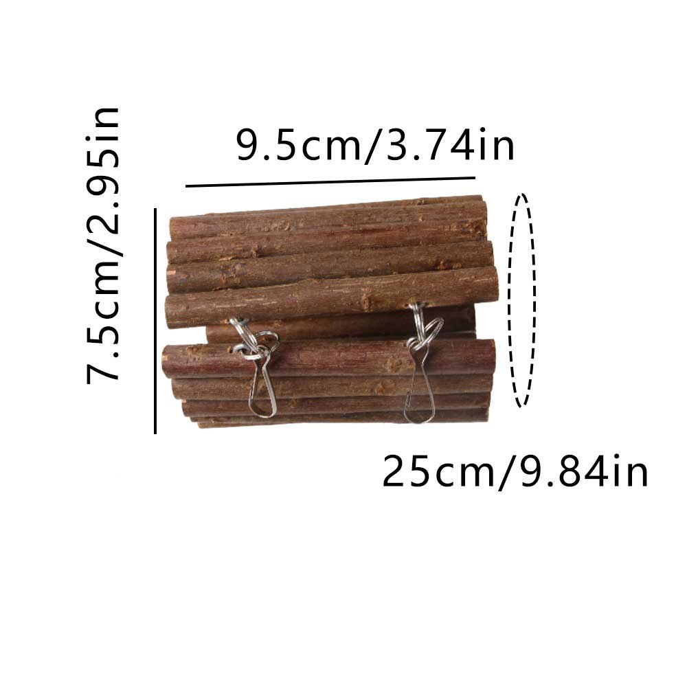 

Hamster Wooden Hanging Tunnel with Hook or Chain Hamster Cage Supplies Chinchillas Guinea Pigs Natural Hideout for Small Animals