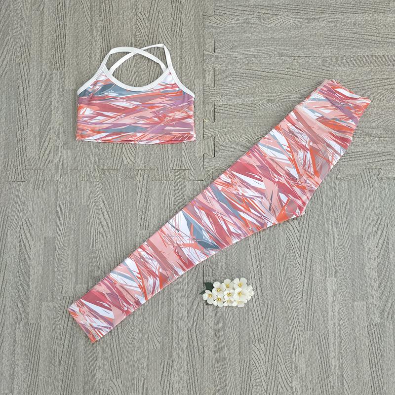 

Весенне-летний комплект для йоги для девочек: Быстросохнущая футболка с коротким рукавом и леггинсы для бега L 125-140 cm