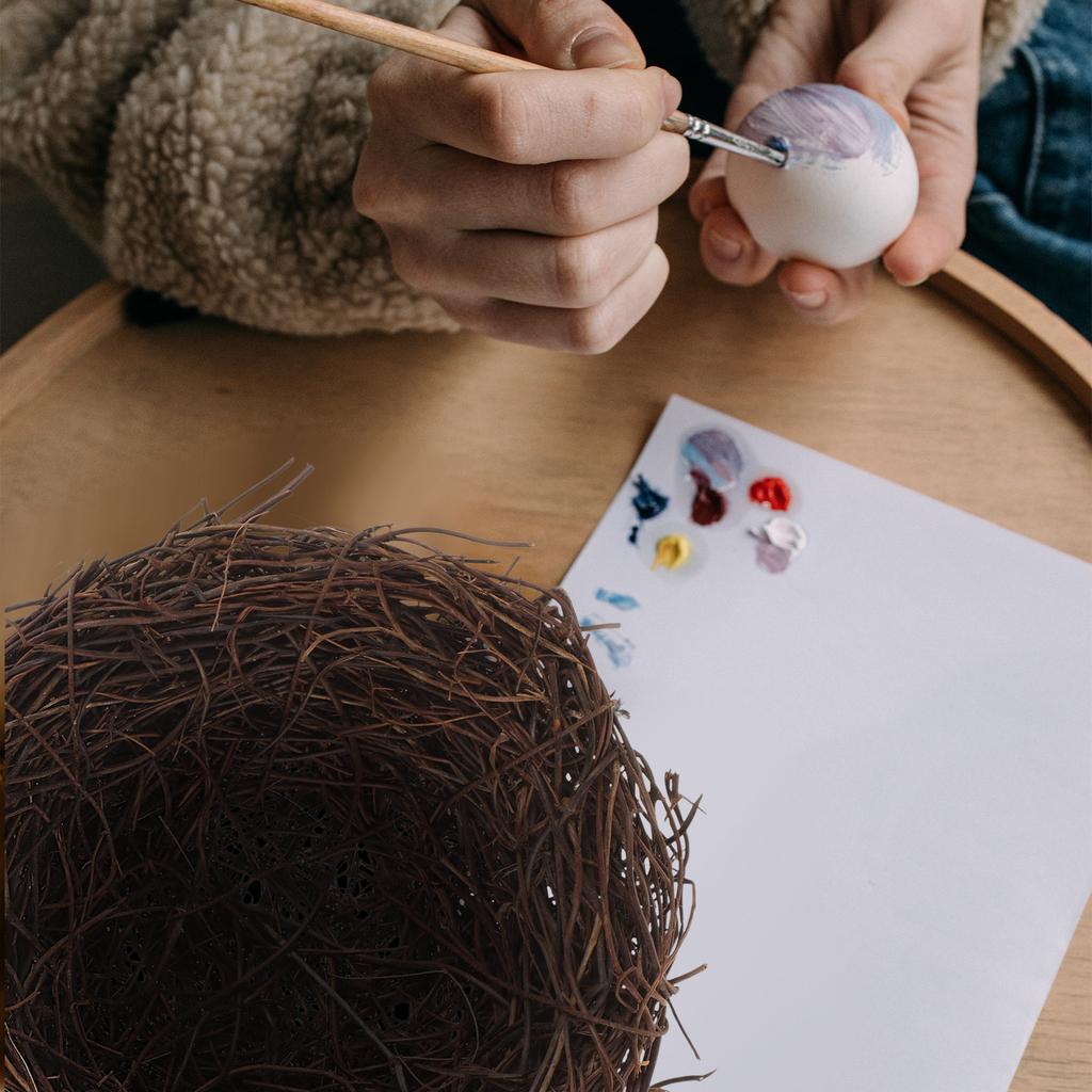 Rattan Bird Nest Handmade Realistic Simulated Nest Decor Garden Craft Wedding Table Decoration Bird Nests Garden Decor