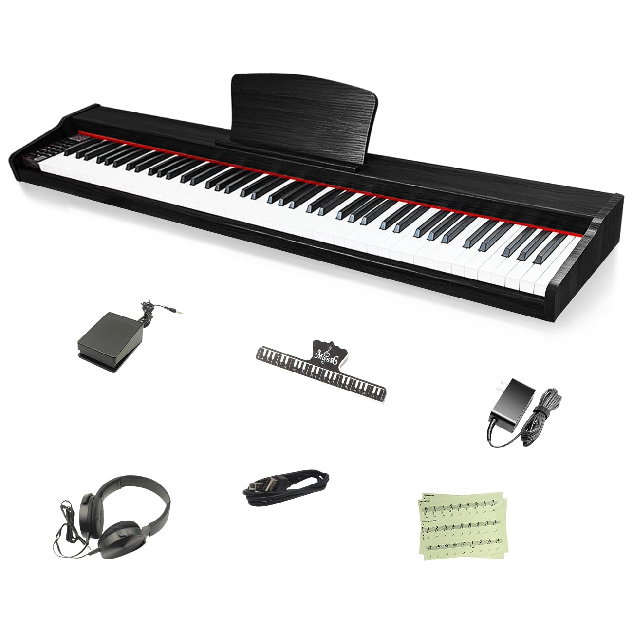 

Electronic Longeye Electronic 88 Japanese Два навушника можна використовувати на одному терміналі MIDI 10 мм 380 типів звуку DREAM Ідеально підходить для MIDI Japanese